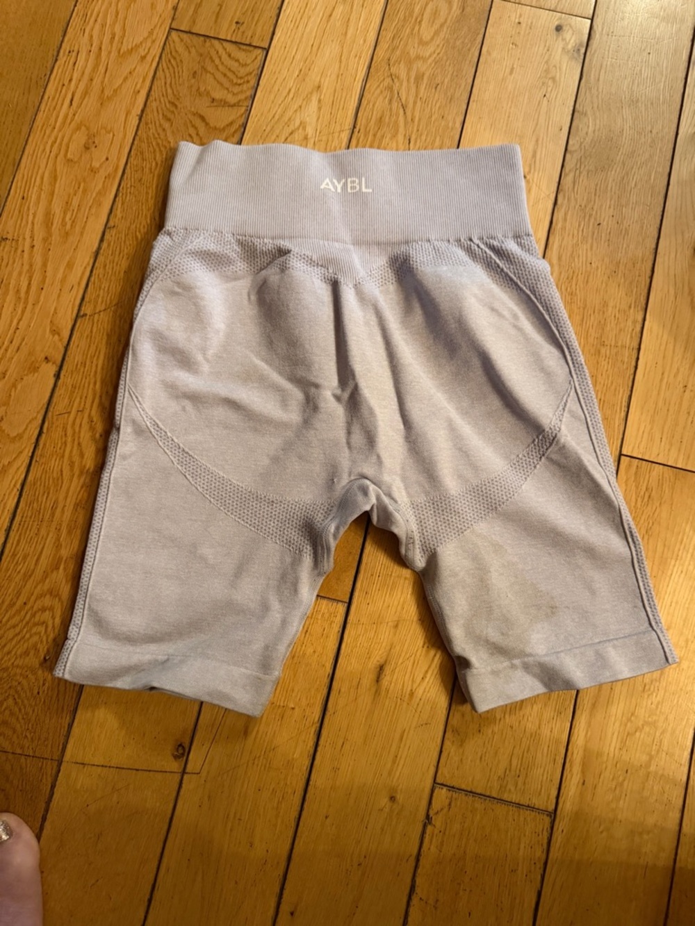 AYBL Seamless High-Waist Biker Shorts - Lavender Gray